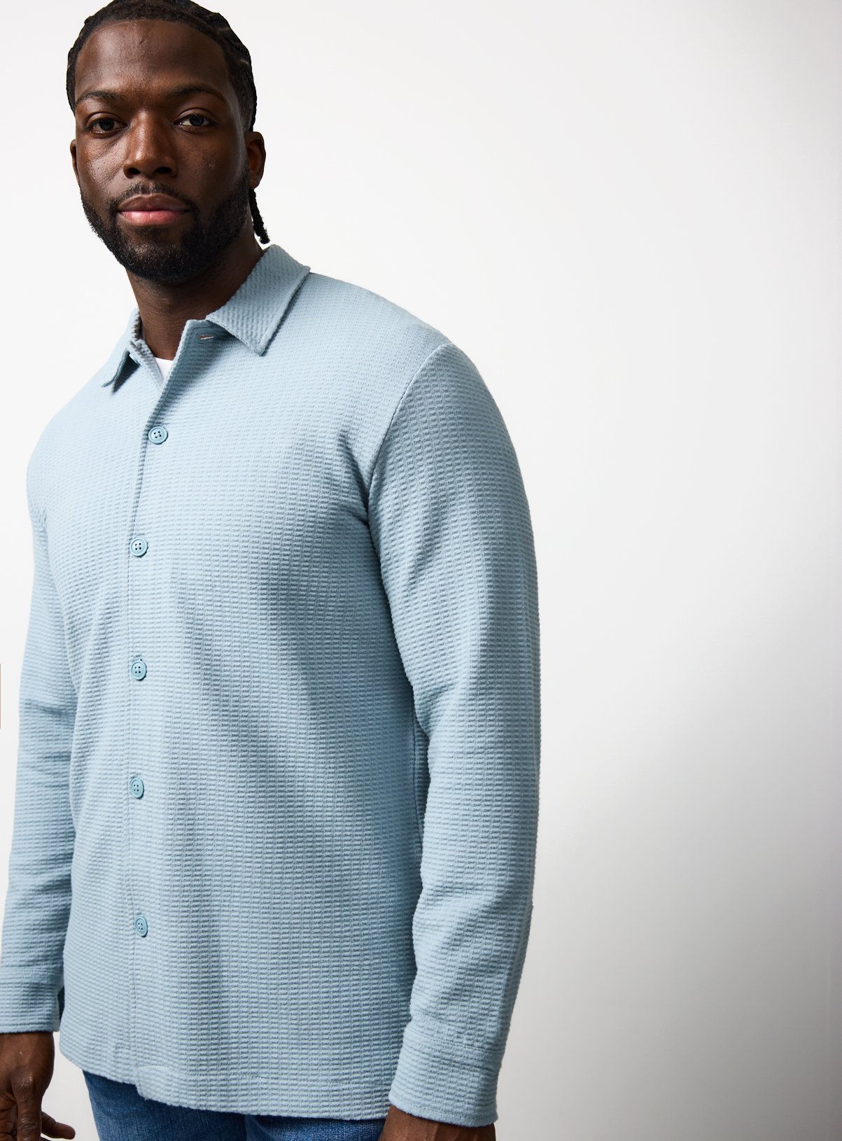 Light Blue Jersey Long Sleeve Shirt XXXL - Image 1 thumbnail
